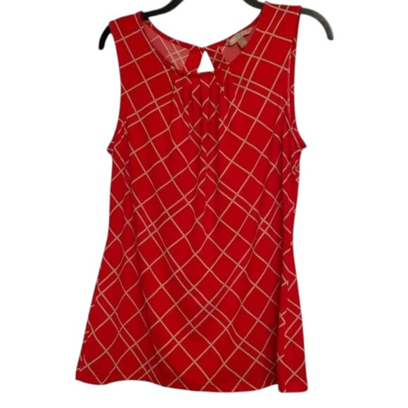 Banana Republic Sleeveless Blouse Size M Keyhole Button Scoop Neckline - Picture 1 of 4